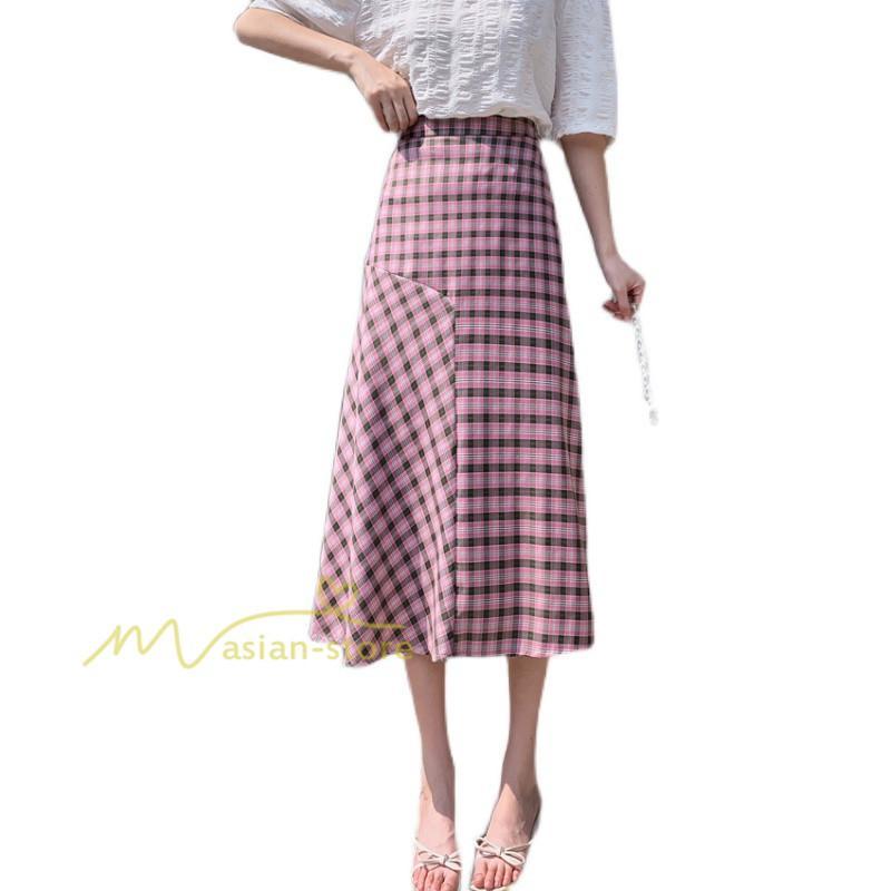 スカート | ボトムス レディース きれいめ 40代 30代 春秋 ロング丈 おしゃれ カジュアル 無地 通勤 OL 韓国風 チェック柄 通学 リゾート 着痩せ 20代 お出かけ