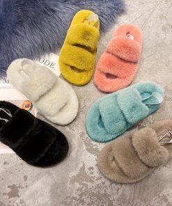 サンダル | ファーレディースファースリッパ