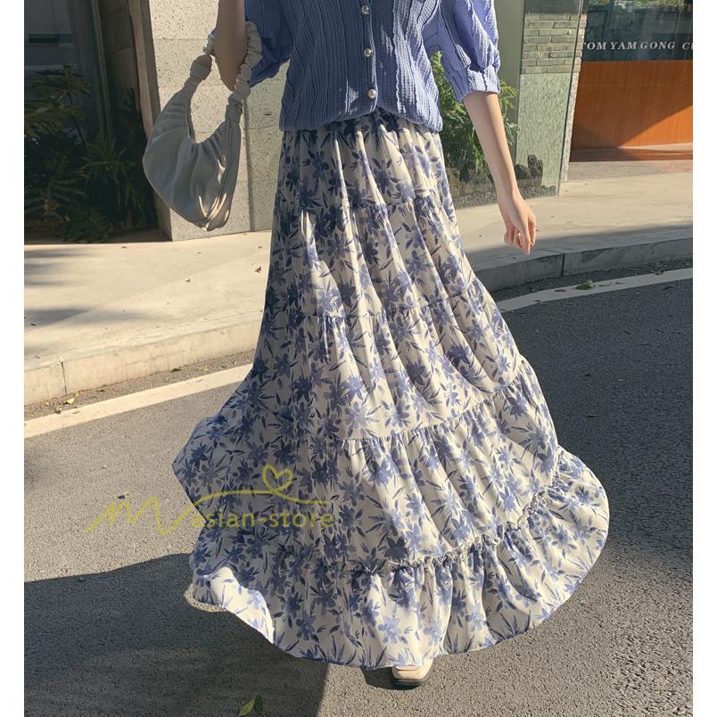 スカート | レディース シフォン フレア マキシ ロングウエストゴム マキシゆったり 普通着 お出かけ お呼ばれ カジュアル 通勤通学 リゾート
