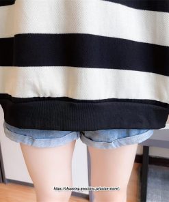 パーカー | トレーナー レディース スウェット 大きいサイズ 韓国 トップス 長袖 おしゃれ 体型カバー Tシャツ ボーダー柄 チュニック 送料無料 20代30代40代50代