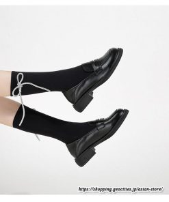 パンプス | ローファー スリッポン レディース スリップオン チャンキーヒール 太ヒール 厚底 ラウンドトゥ 黒パンプス 黒ローファー シューズ 靴 柔らかい生地