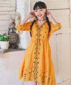 ミニ丈 | ワンピース レディース 夏 秋 ひざ上 カジュアル 大人 20代 30代 40代 50代 ママ 母 OL 謝恩会 食事会 個性的 民族風 三色展開 海外セレブ 女子会 上品