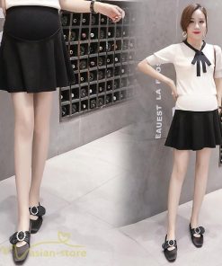 スカート | マタニティレディース ミニショート丈 無地 Aライン 着痩せ 大きいサイズ フレア 上品 ゆったり おしゃれ マタニティウェア 無地