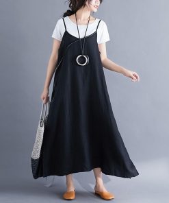 マキシ | キャミソールワンピース リネンワンピース ロングワンピース Aラインワンピース ワンピース キャミソール 大人 20代30代 無地 通学通勤 可愛い 夏秋物
