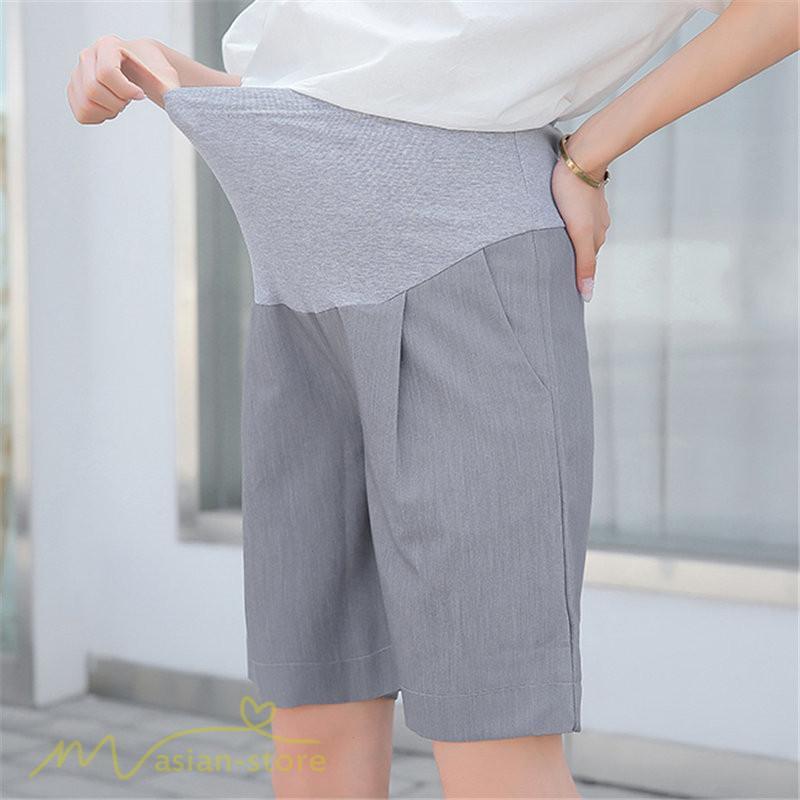 パンツ レギンス | ハーフパンツ ワイドパンツ マタニティパンツ ゆったり おしゃれ 上品 大きいサイズ 上品 マタニティウェア ポケット付き ウエスト調整 サマー 妊婦服 ママ