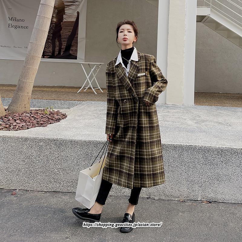 コート・ジャケット | コート レディース アウター チェスターコート ロング丈 ジャケット ロングジャケットコート 2022新作 チェック柄 厚手 ラシャ カジュアル