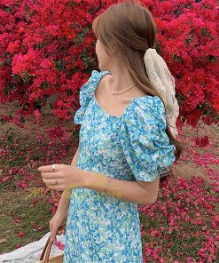 マキシ | ワンピース レディース 花柄ワンピース キレイめ 夏 半袖 ワンピ 花柄 ロング丈ワンピ オシャレ 着痩せ 通勤 エレガント スリット カジュアル 20代30代40代 上品