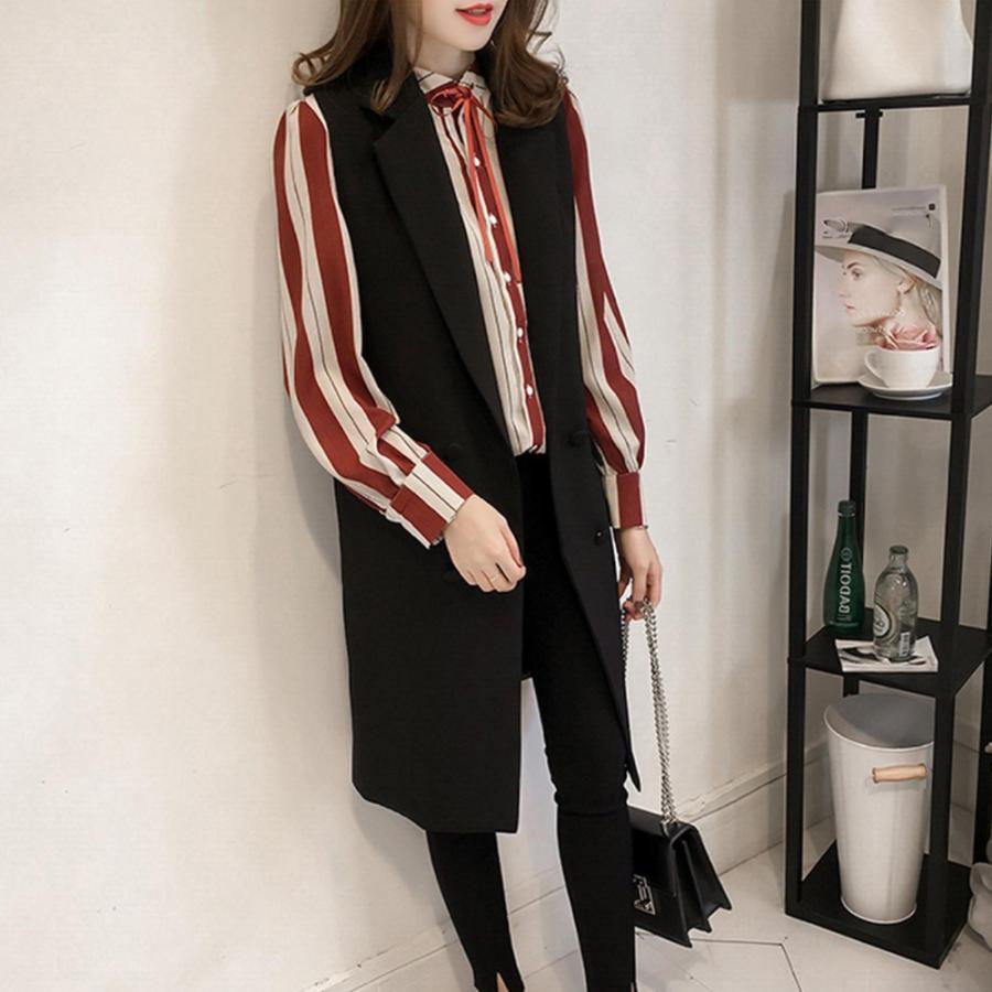 ベスト | ロングジレ レディース ロングベスト韓国