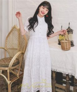 マキシ | リゾートワンピ ビーチウェア リゾート ワンピース レース 夏 秋 大人可愛い リゾート お出かけ 愛されコーデ 流行 お茶会 半袖 女子会 ダンス 学園祭 撮影会