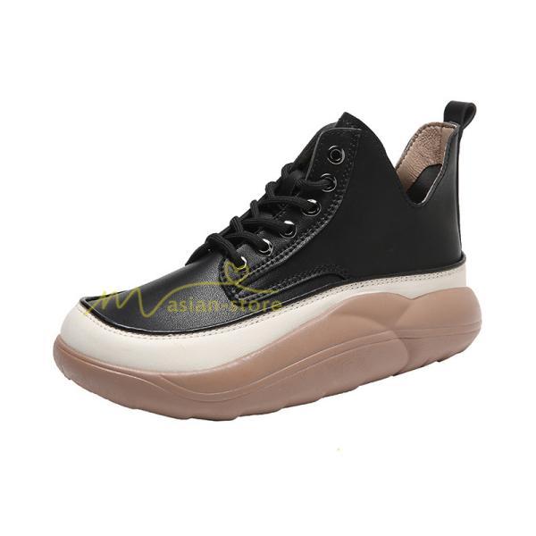 スニーカー | スニーカー レディース レディースシューズ ローカット 靴 厚底 ダッドウォーキングシューズ Pu革 厚底靴 美脚 厚底スニーカー 歩きやすい