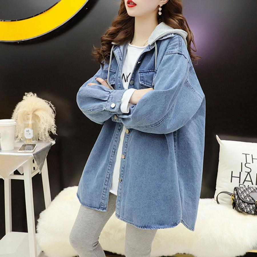 ジャケット・ブルゾン | フード付き デニムジャケットレディース