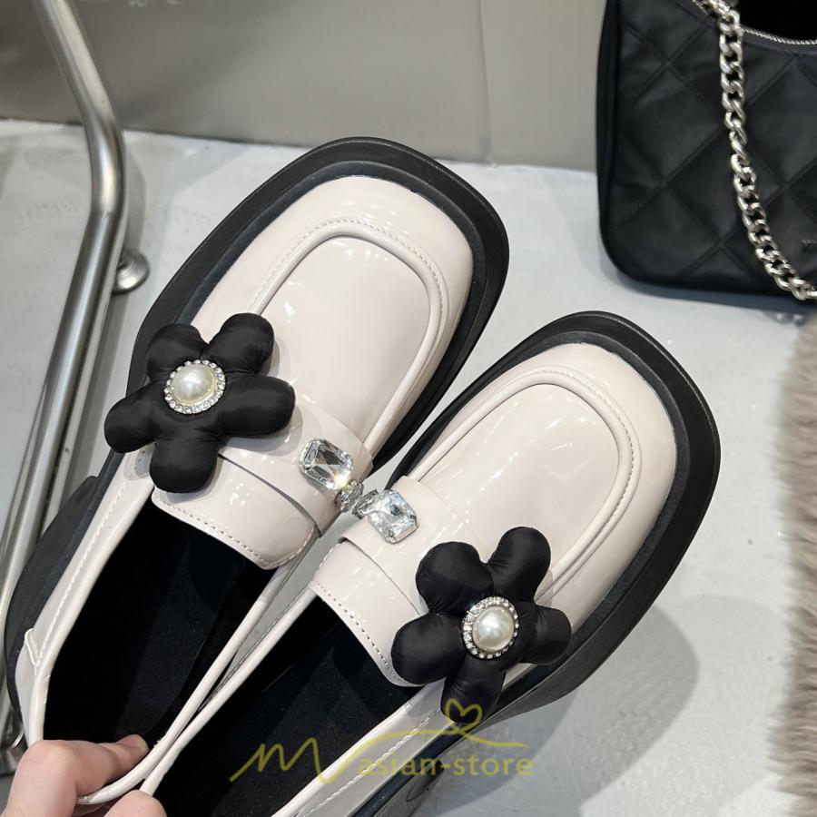 ローファー | 学生 女子 レディース 通学 通勤 学生靴 学校 軽量 花飾り 可愛い 上品 キレイめ 疲れにくい 痛くない 送料無料 フォーマル コンフォート