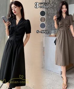 マキシ | ワンピース Aライン レディース サマーワンピース 春 夏 着痩せ Aラインワンピース カジュアル おしゃれ 大きいサイズ 通勤 20代 通学 お出かけ 40代 大人 30代