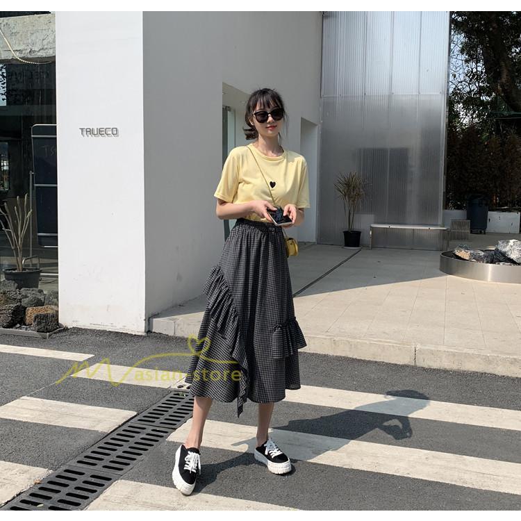 スカート | プリーツロング 春 夏 秋 マキシ 大きいサイズ フレアマキシプリーツ チェック柄 通勤通学 20代30代40代 不規則 フレア