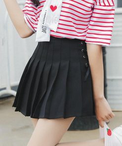 スカート | プリーツミニサマー夏服 リボン付き 可愛い 裏地付き 安全性 女の子