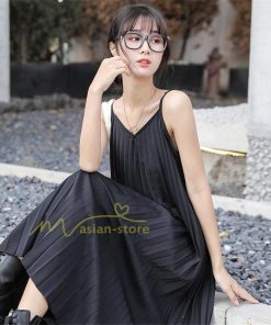 マキシ | プリーツワンピース ワンピース レディース マキシ丈 サロペット オールインワン キャミワンピース カジュアル 無地 20代30代40代 韓国ファッション 通勤通学