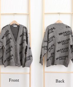 ニット・セーター | 英字ロゴニットカーディガンレディース