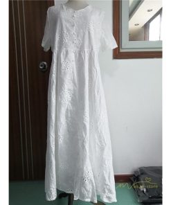 マキシ | 夏ワンピース 半袖 ロングワンピース Aライン 花刺繍 Vネック サマー ゆったり 夏コーデ 体型カバー 20代30代 黒 白 大人 40代 ママ OL シンプル フォーマル