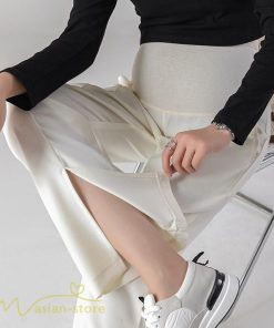 パンツ レギンス | マタニティパンツ ワイドパンツ 無地 妊婦服 おしゃれ ゆったり マタニティウェア パンツ 着痩せ 無地 サマーパンツ お出かけ 日常 ウエスト調整 裾口スリット