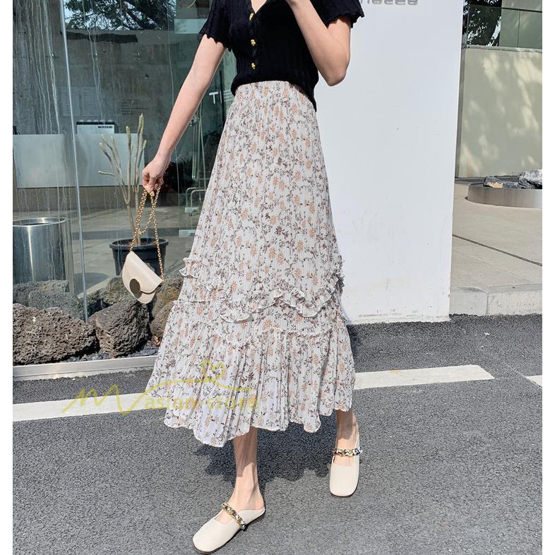 スカート | ロング 秋 花柄 柔らか ボトムス レディース ロングマキシ丈 シンプル 無地 カジュアル 着痩せ コーデ 春 30代 秋20代 40代 50代 夏物 夏