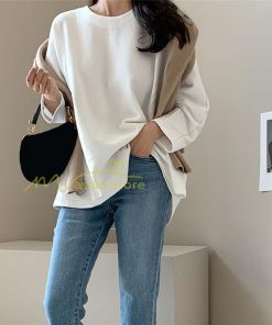 シャツ・ブラウス | Tシャツ トップス レディース きれいめ 40代 春夏秋 長袖トップス オシャレ ブラウス Tシャツ 韓国風 通勤 無地 韓国ファッション カジュアル 着痩せ ゆったり