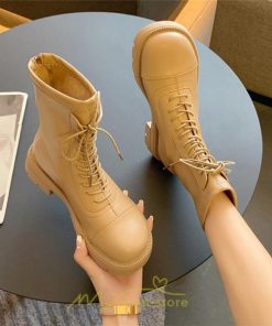 ショートブーツ | ブーツ レディース トレンド ミドル 厚底 袴ブーツ 黒 レースアップ 編み上げ カーキ オフホワイト 通勤 オフィス 通学 歩きやすい 疲れにくい