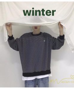 パーカー | フェイクレイヤード風トレーナー レディース ゆったりシルエット 切替 長袖 トップス フードなしボーダー ロングTシャツ サイドスリット入れ