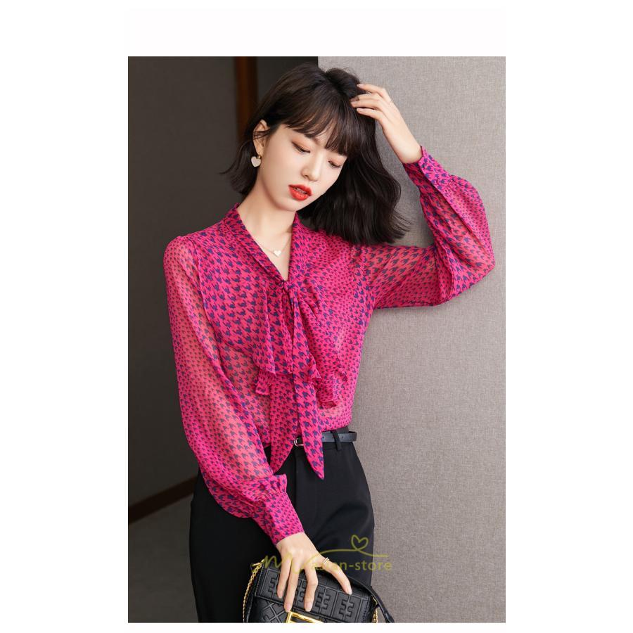 シャツ・ブラウス | シャツ ブラウス 春 秋 シフォン レディース 長袖 フォーマル トップス 50代 40代 30代 20代 おしゃれ キレイめ 着痩せ 可愛い お出かけ 上品 オシャレ