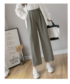 ワイドパンツ | ガウチョパンツ ゆったり ロングパンツ ハイウエストパンツ ウエストゴム カジュアルパンツ 無地 体型カバー レディース おしゃれ 通勤通学