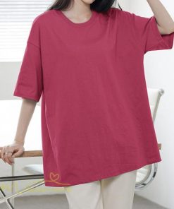 ｔシャツ・カットソー | Tシャツ 半袖 レディース トップス 無地 9色 ゆったり お出かけ スポーツ 日常 夏 丸首 春夏新作 コットン 可愛い クルーネック おしゃれ シンプル