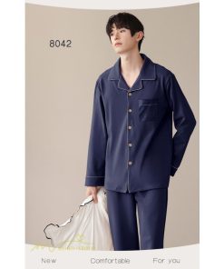 パジャマ　ルームウェア | パジャマ メンズ  前開き 長袖 秋新作 春 秋 冬 コットン 上下セット 男性 薄手 ルームサプリ L LL 3L 大きいサイズ セットアップ 4L 単品売り