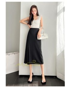 スカート | プリーツロング 春 夏 秋 マキシ ハイウエスト 着回し 20代30代40代 通勤通学 お出かけ エレガント カジュアル フェミニン 着痩せ オフィス