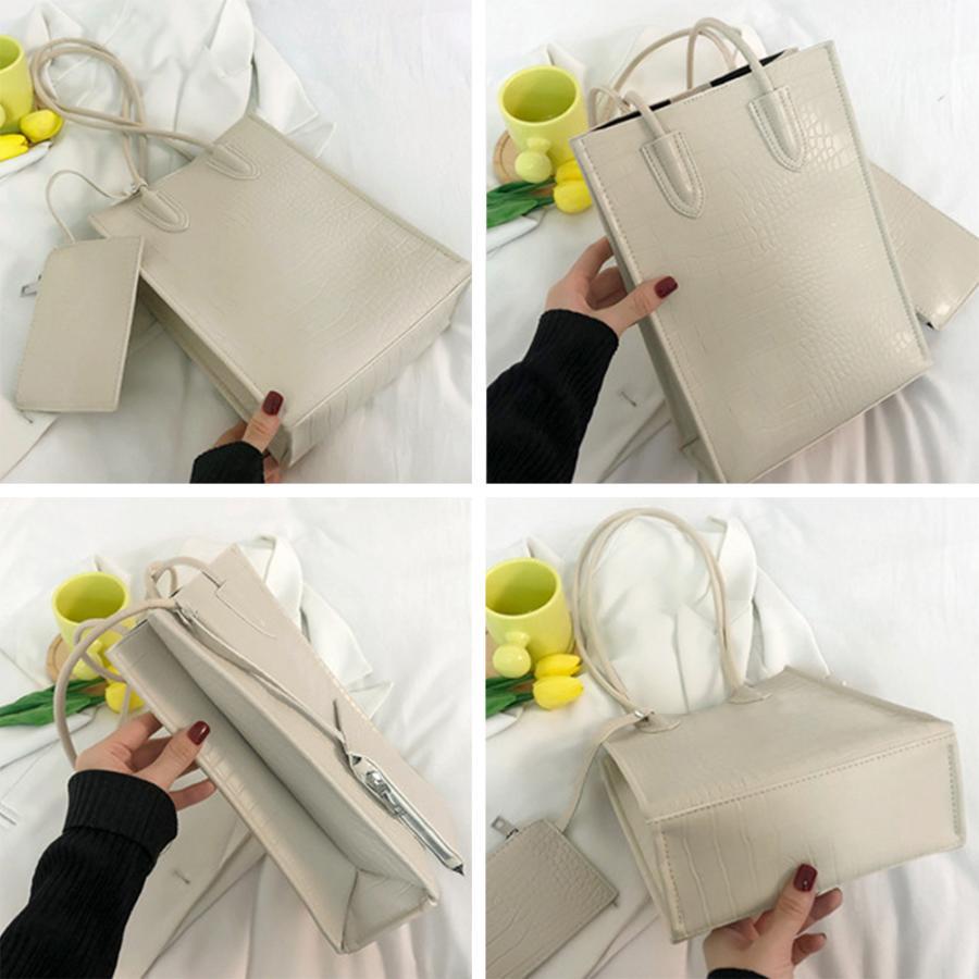 トートバッグ | ポーチ付き クロコダイル柄