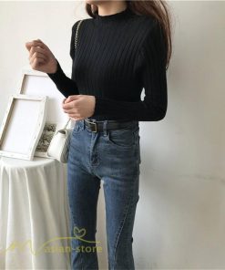 ニット・セーター | 秋 冬 ニット セーター 長袖 プチハイネック レディース トップス 無地 洗えるニット お洒落 シンプル トレンド ゆるシルエットインナー 上品 OL きれいめ 通勤