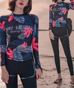 ビキニ | 長袖 タンキニ水着 スイミング フィットネス 水着 ラッシュガード 3点セット レディース パッド入り 体型カバー