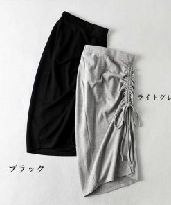 タイトスカート | 編み上げレースアップスカートハイウエスト