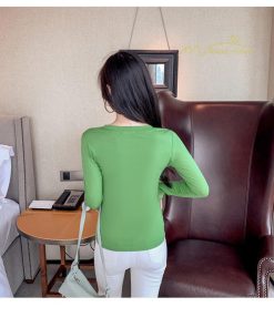ｔシャツ・カットソー | インナーシャツ レディース ニット 長袖Tシャツ アンダーウェア スリム 肌着 女性用 トップス 長袖 無地 シンプル カジュアル 女性 ストレッチ トップス 2021