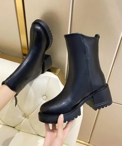 ショートブーツ | 太ヒール レディース