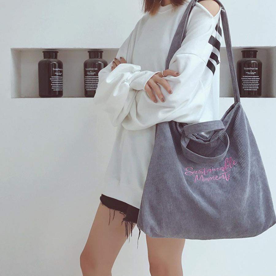 ショルダーバッグ | キャンバスバッグ レディース 刺しゅう 2way 大容量 トートバッグ