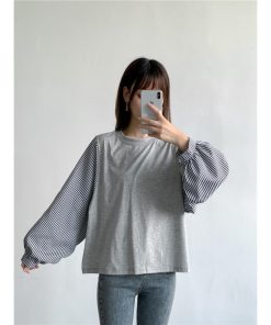 tシャツ・カットソー | Tシャツ 長袖 レディース カジュアル レイヤード カットソー シャツ 異素材 切り替え トップス Tシャツ ブラウス 20代 重ね着 30代 秋物 50代 ゆったり