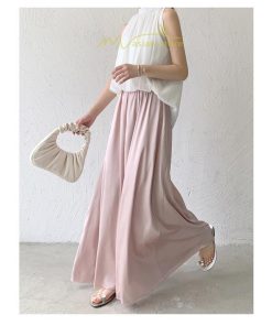 ワイドパンツ | パンツ レディース スカーチョ ガウチョ ボトムス スカンツ 無地 ガウチョパンツ ロング 美脚 ウエストゴム 春 秋 ゆったり 体型カバー
