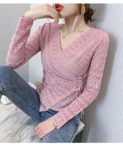 ｔシャツ・カットソー | ブラウス レース トップス Vネック 総レース 長袖 総花柄 レディース オフィス カットソー 透け感 エレガント 大人 重ね着 インナー きれいめ セクシー 春秋