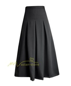 スカート | ハイウエスト ロングレトロ Aライン女性 マキシ丈ボトムス 春秋夏 お洒落 通勤 エレガント プリーツ20代30代40代