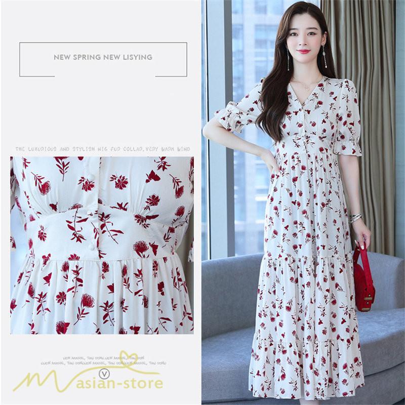 マキシ | ロングワンピース レディース カジュアル 半袖 ロング丈 ワンピース 着痩せ サマーワンピース おしゃれ カジュアル 上品 きれいめ 花柄 40代 20代 夏服 30代