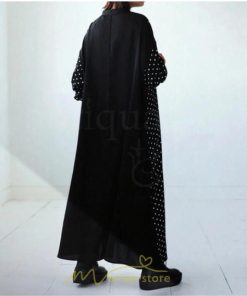 マキシ | ドットワンピース ドッキングワンピース 切替 秋 レディース ロングワンピース 長袖 Aラインワンピース 大人 可愛い ゆったり 30代ワンピース スタンドカラー