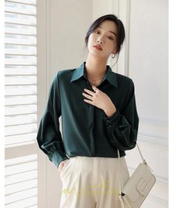 シャツ・ブラウス | ブラウス シャツ レディース 40代 上品 ブラウス きれいめ 通勤 OL ビジネス ゆったり 緑 グリーン 50代 エレガント 20代 お出かけ 30代 外出 着痩せ
