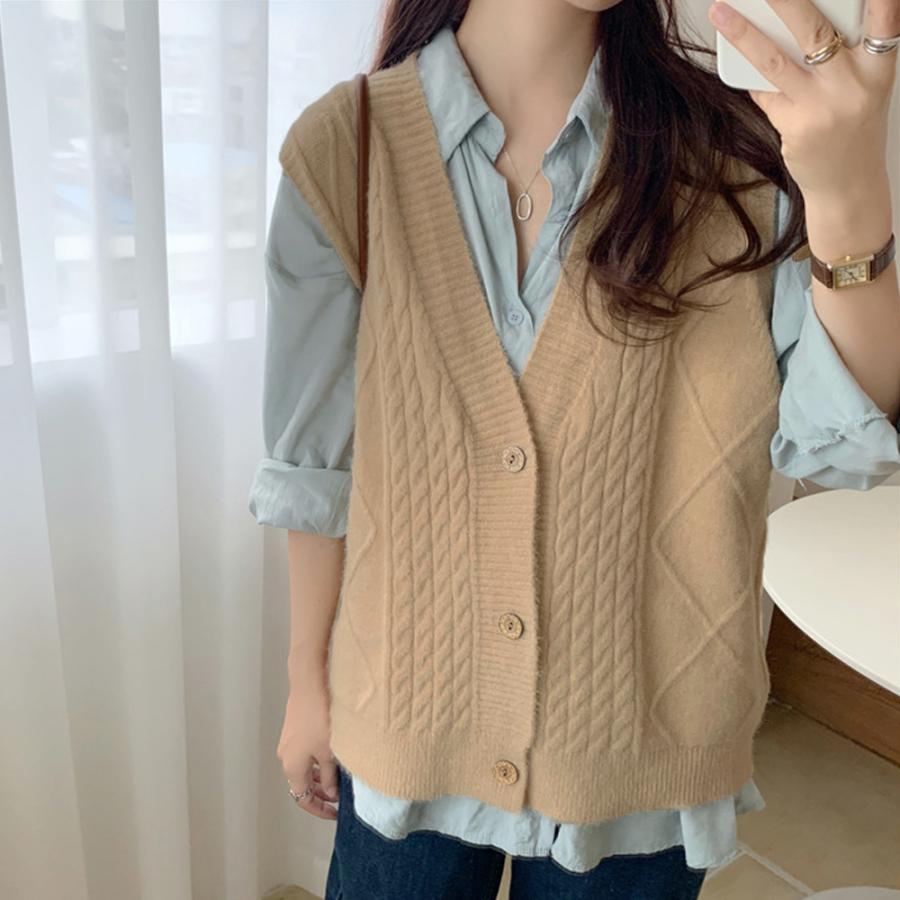 ニット・セーター | Vネック ニットベスト レディース春秋冬