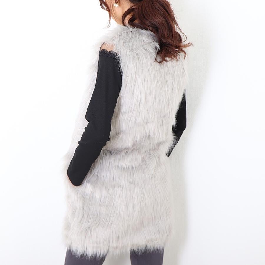 ベスト | チョッキ ジレ 毛皮 アウター レディース 秋冬 ファ レディース ファー 前開き