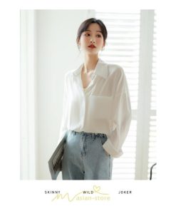 シャツ・ブラウス | ブラウス トップス 長袖 Vネック ボタン 無地 上品 通勤 レディース 秋 20代 30代 40代 OL ママ 母 フェミニン デート お出かけ 通勤 リクルート お仕事