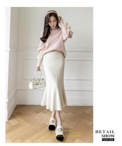 スカート | ロングレディース ウエストゴム きれいめ 会社 高身長 低身長 マーメイド 歩きやすい 着痩せ ニット 2022秋冬新作 セクシー 韓国ファッション 大人上品